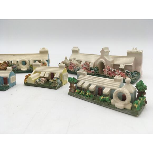 LOT of 6 Vintage Pot Luck Pottery Robert Massey Bermuda Cottages EUC - Picture 3 of 12